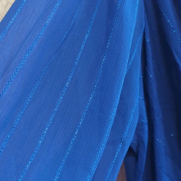 NWT DKNY Royal Blue Midi Dress, LARGE, Wedding Guest, Work, Below Knee - Picture 5 of 13